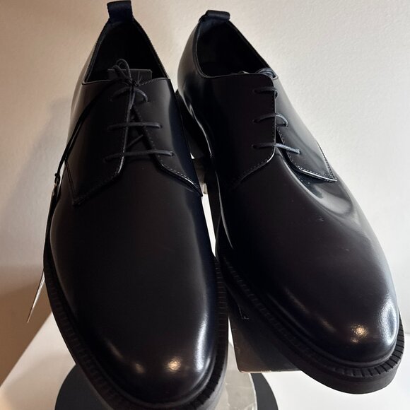 BOSS Mens Larry Brush Off Leather Derby Dress Shoe Oxford US size 12 new - Picture 5 of 14